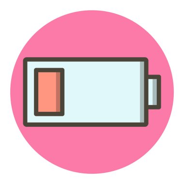 Düşük Batarya Simgesi Moda Tarzı İzole Arkaplan