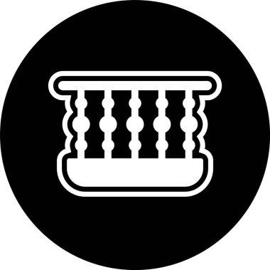 Moda Biçimli Ayrı Arkaplanda Balkon Simgesi