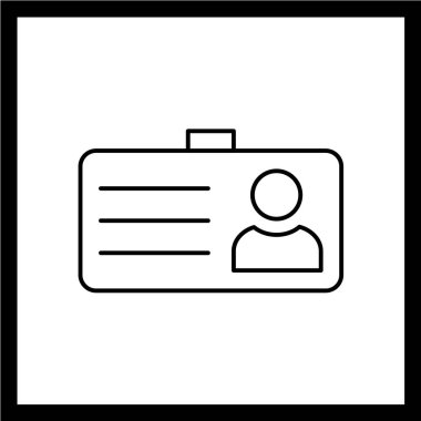 kimlik kartı çizimi, basit simge