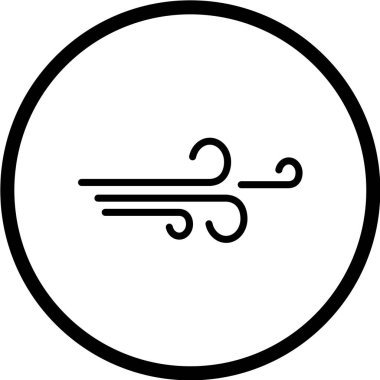 Tek bir rüzgarın vektör illüstrasyonu