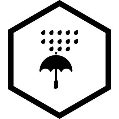 şemsiye simgesi vektör illüstrasyonu