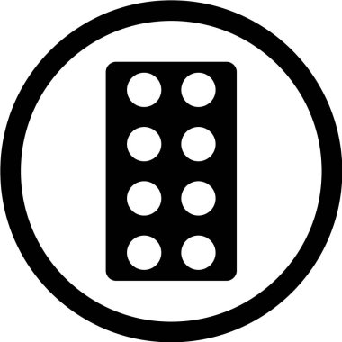 Tek siyah ve beyaz simgesinin vektör illüstrasyonu