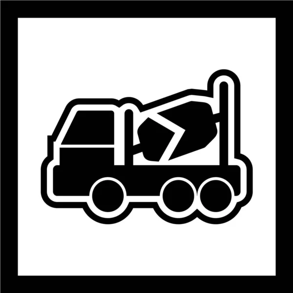 Truck Lijn Vector Pictogram — Stockvector