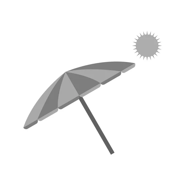 Strand Esernyő Ikon Vektor Illusztráció — Stock Vector