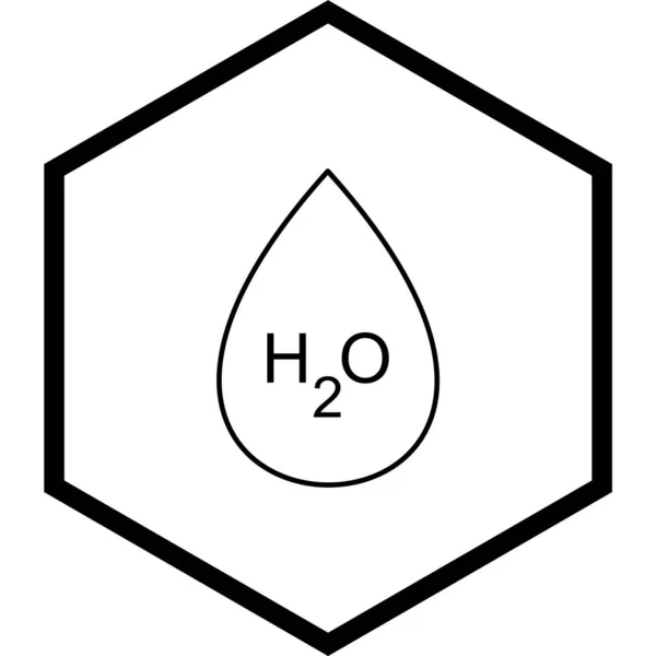 H2O Icono Estilo Moda Aislado Fondo — Vector de stock