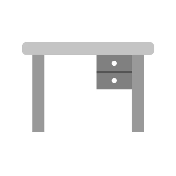 Icône Table Dans Style Noir Isolé Sur Fond Blanc Illustration — Image vectorielle