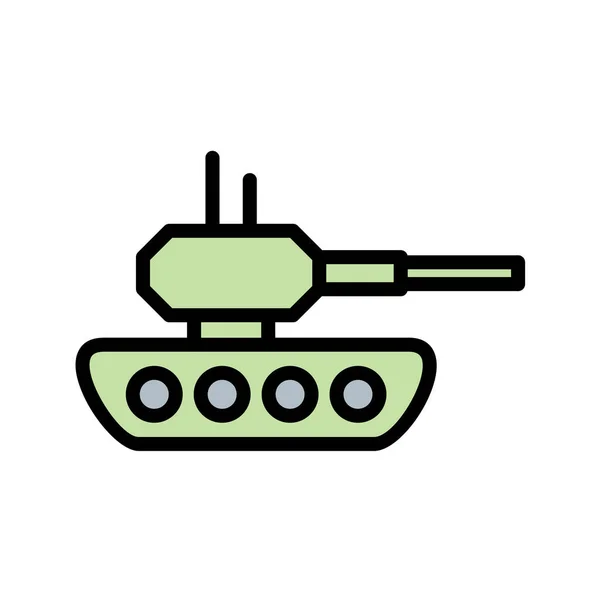 Vector Illustration Tank Icon War Concept — Stock Vector