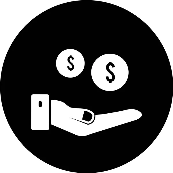 Hand Holding Money Icon — Stock Vector