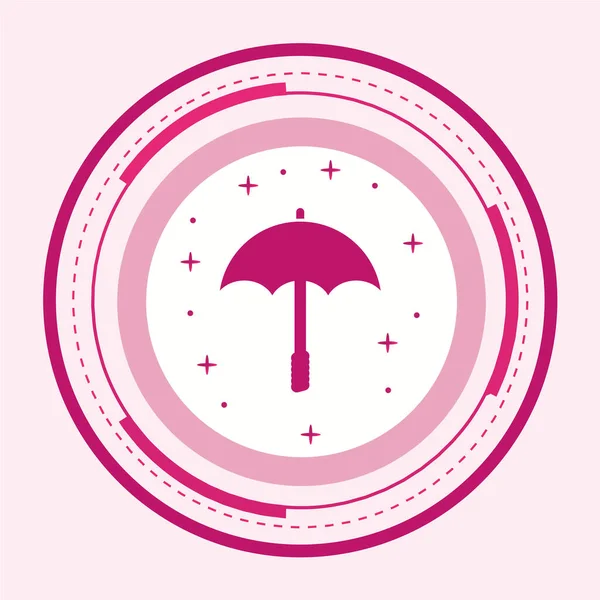 Векторная Иллюстрация Значка Розовой Пуговицы — стоковый вектор