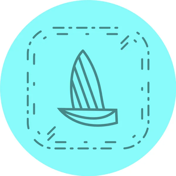 Illustrazione Vettoriale Una Barca Mare — Vettoriale Stock