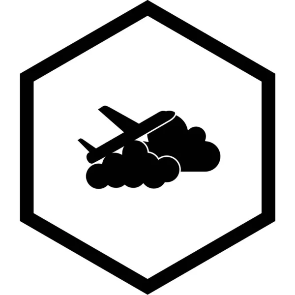 Vector Illustration Airplane Icon — Stock Vector