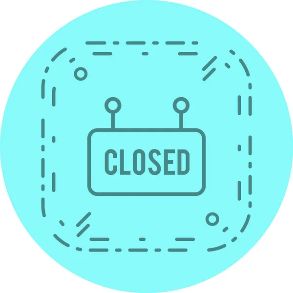 Піктограма Закритого Знака Стилі Моди Ізольований Фон — стоковий вектор