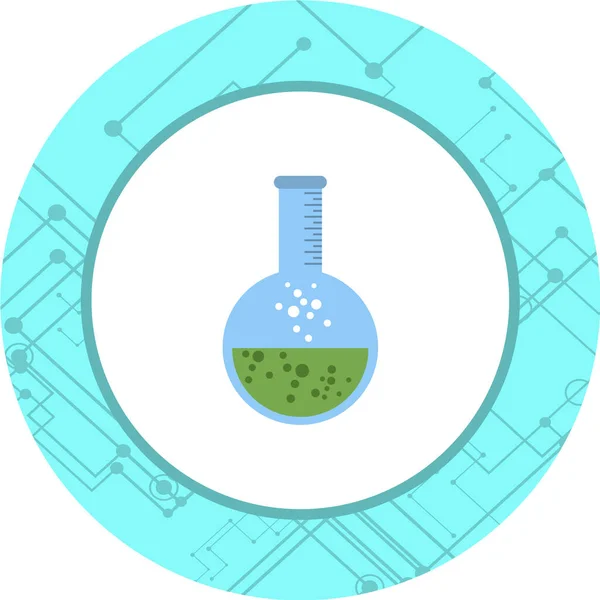 Ilustracja Wektorowa Ikony Laboratoryjnej Probówki — Wektor stockowy