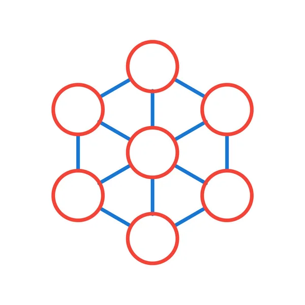 Molekül Symbol Trendigen Stil Isolierten Hintergrund — Stockvektor