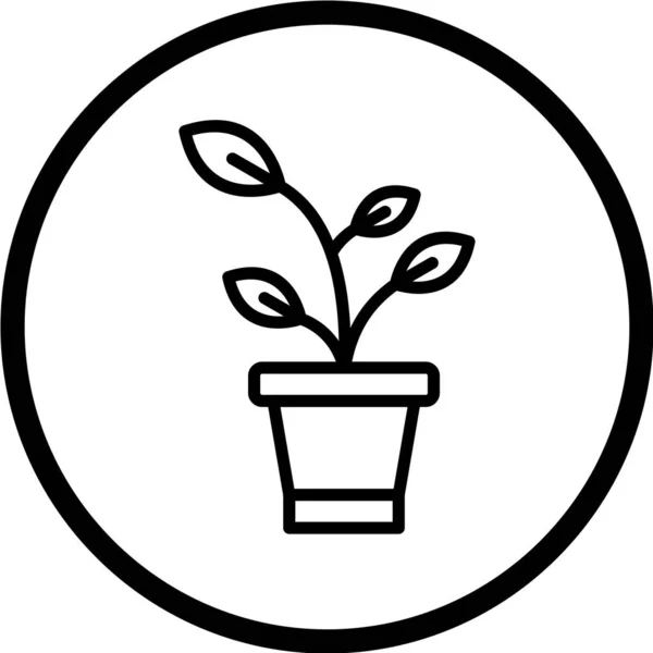 Planta Icono Web Vector Ilustración — Vector de stock