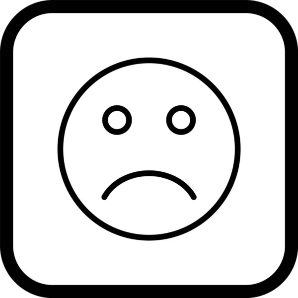 Ícone Emoji Triste Estilo Moderno Isolado Fundo —  Vetores de Stock