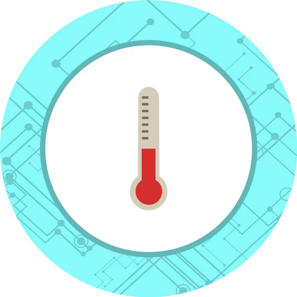 Icono Del Termómetro Estilo Plano Aislado Sobre Fondo Blanco Temperatura — Vector de stock