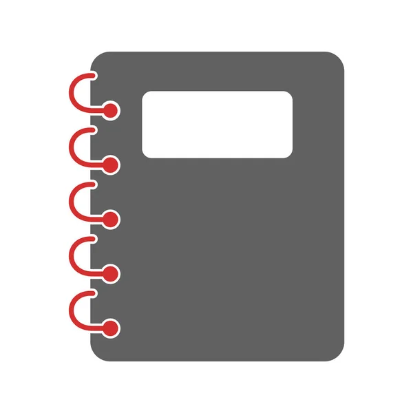 Notepad Pictogram Trendy Stijl Geïsoleerde Achtergrond — Stockvector