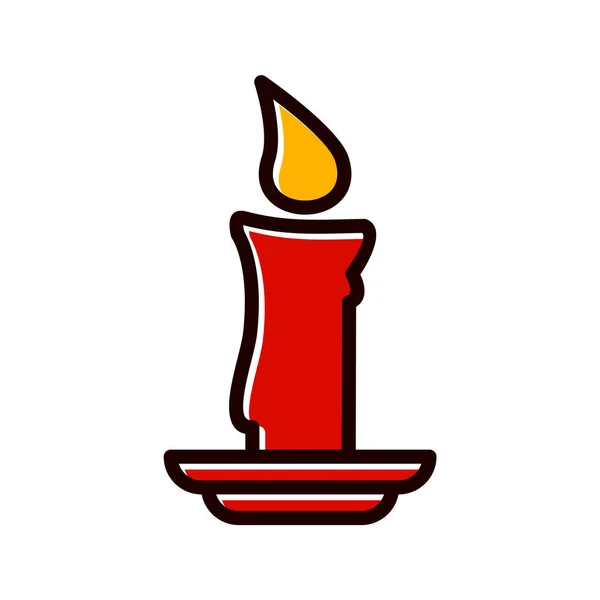 Candle Icon Trendy Stijl Geïsoleerde Achtergrond — Stockvector