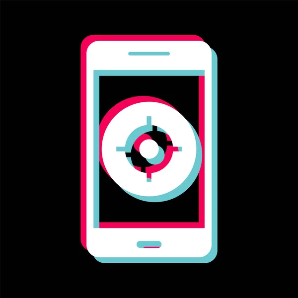 Gps Mobile Application Icon Trendy Style Isolated Background — 스톡 벡터