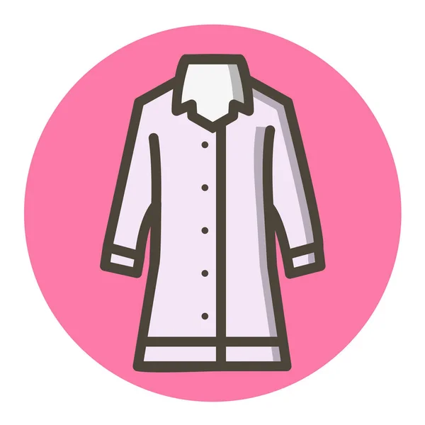 Ilustración Vectorial Del Icono Camisa Rosa — Vector de stock