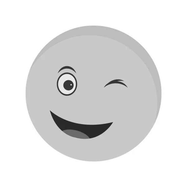 Blinka Emoji Ikonen Trendig Stil Isolerad Bakgrund — Stock vektor