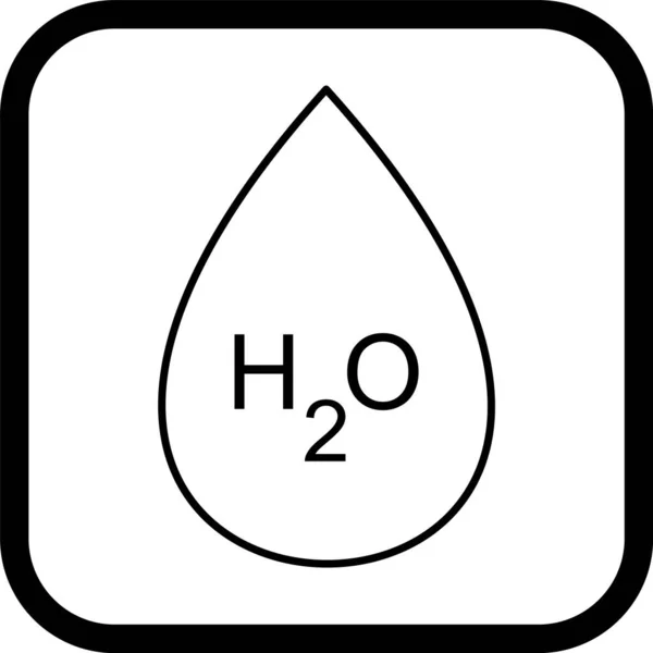 Ícone H2O Estilo Moderno Isolado Fundo — Vetor de Stock
