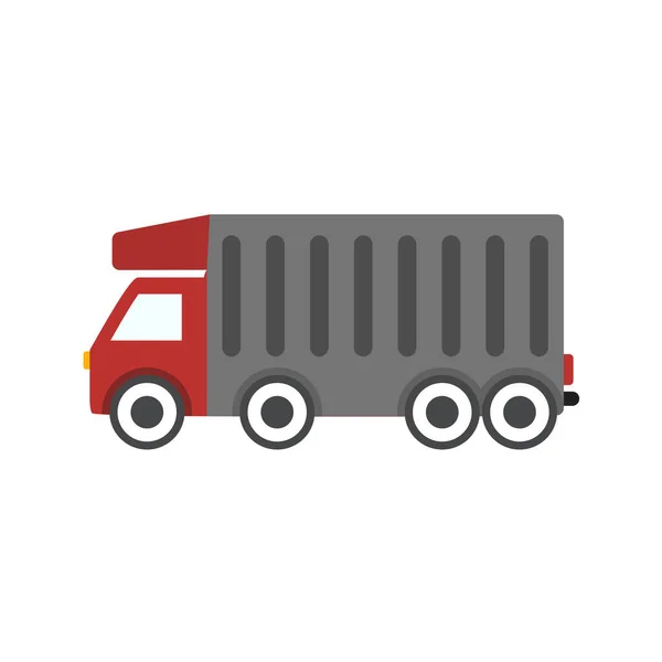 Lastbil Ikon Sort Stil Isoleret Hvid Baggrund Transport Symbol Vektor – Stock-vektor