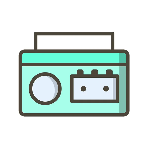 Ilustración Vectorial Icono Simple Del Reproductor Cassette — Archivo Imágenes Vectoriales