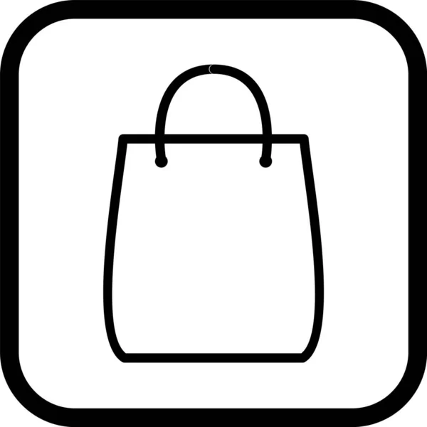Shopping Bag Icon Trendigen Stil Isolierten Hintergrund — Stockvektor