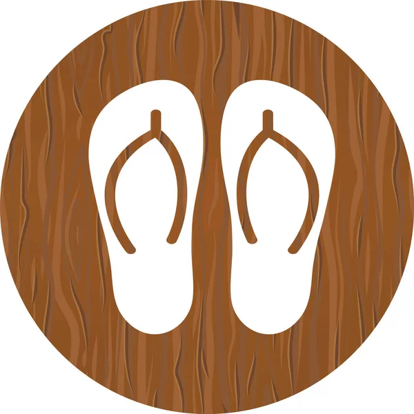 Pantofole Icona Stile Trendy Sfondo Isolato — Vettoriale Stock