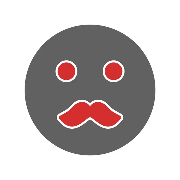 Ícone Emoji Bigode Estilo Moderno Isolado Fundo — Vetor de Stock