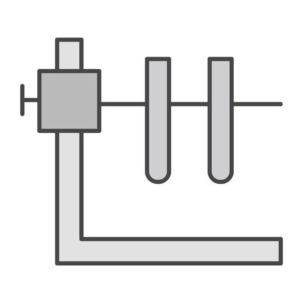 Dois Tubos Com Ícone Suporte Estilo Moderno Isolado Fundo — Vetor de Stock