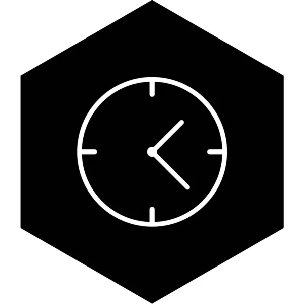 Icône Horloge Illustration Vectorielle — Image vectorielle