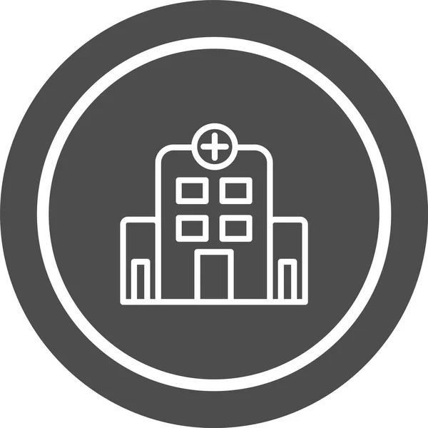 Ikona Nemocnice Módním Stylu Izolované Pozadí — Stockový vektor