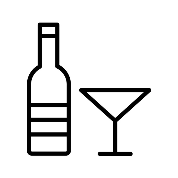 ワイングラスのアイコンベクトルイラスト — ストックベクタ