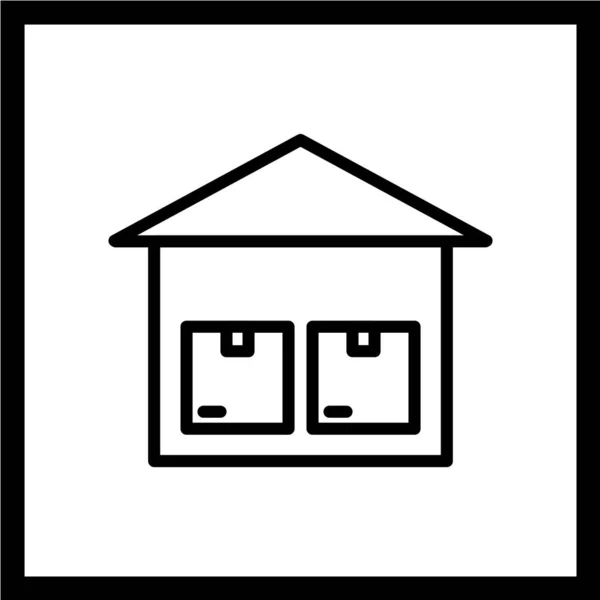 Husets Ikon Vektor Illustration — Stock vektor
