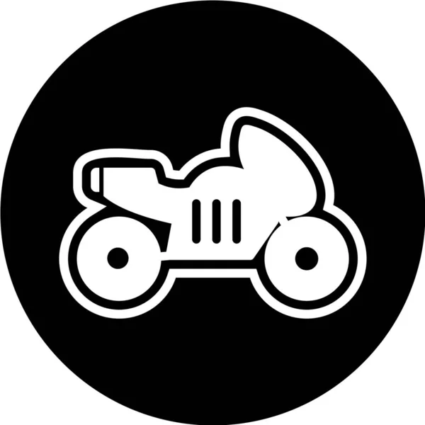 Vector Illustratie Van Een Cartoon Motorfiets Pictogram — Stockvector