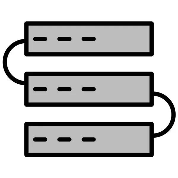 Server Zeilenvektorsymbol — Stockvektor