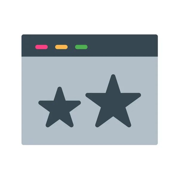 Website Badge Stars Vector Illustration Copy Space — Stock Vector