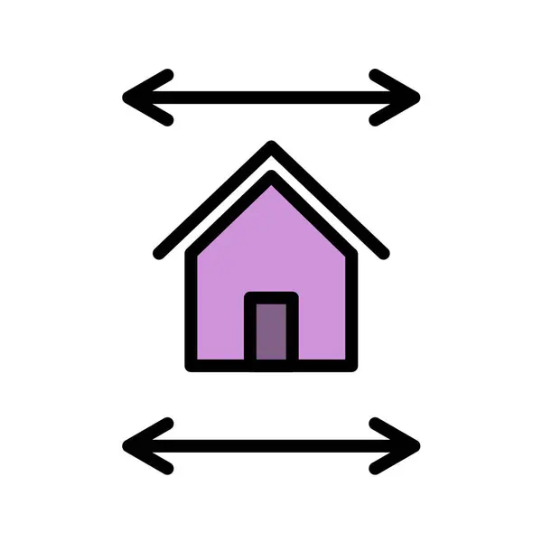 Icona Immobiliare Vettoriale Illustrazione — Vettoriale Stock