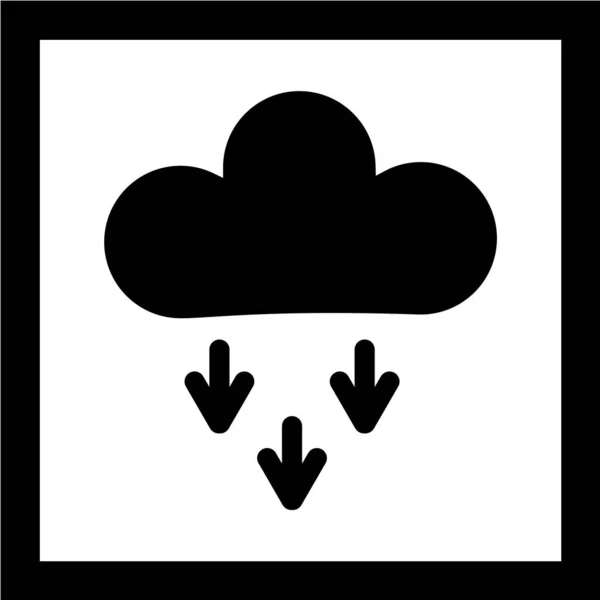 Εικονίδιο Λήψης Cloud Διανυσματική Απεικόνιση — Διανυσματικό Αρχείο