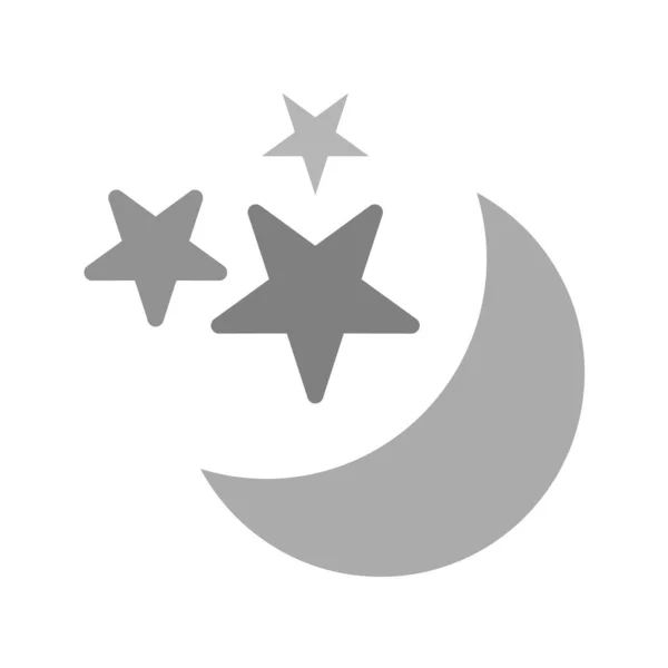 Beyaz Arkaplanda Izole Edilmiş Siyah Şekildeki Yıldız Simgesi Din Sembolü — Stok Vektör