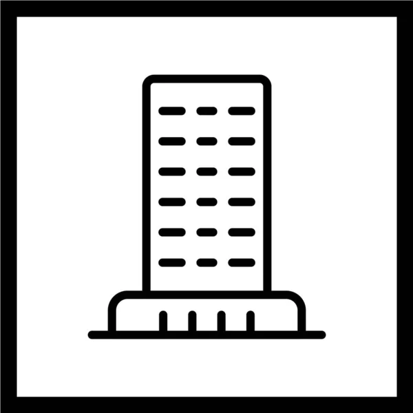 Gebäude Icon Vektor Illustration — Stockvektor