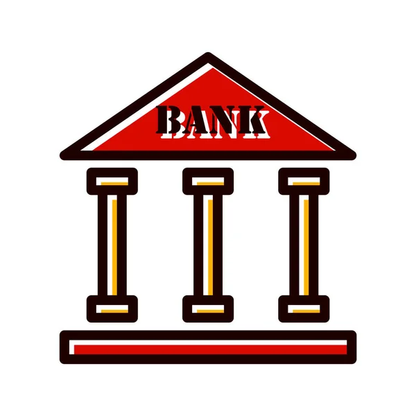 Ikona Banky Módním Stylu Izolované Pozadí — Stockový vektor