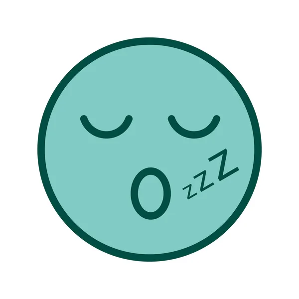 Dormir Emoji Icono Estilo Moda Aislado Fondo — Archivo Imágenes Vectoriales