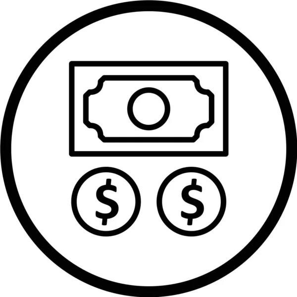 美元和货币矢量图标 — 图库矢量图片