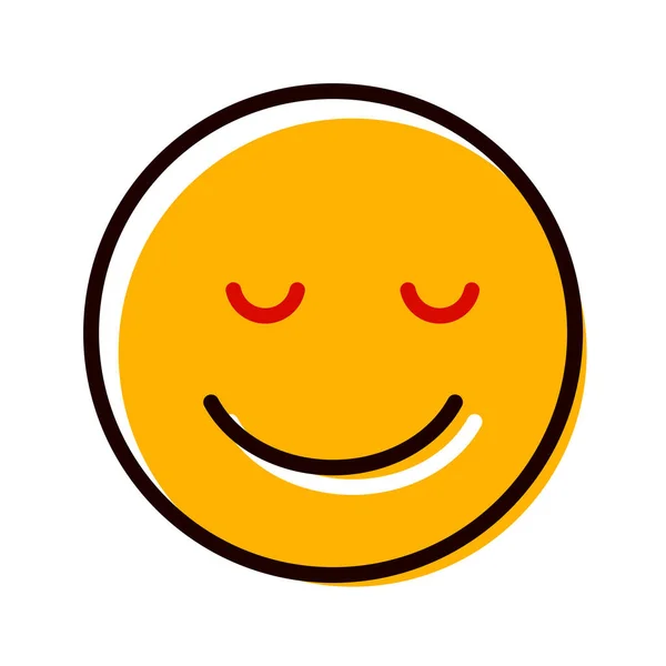 Calm Emoji Икона Модном Стиле Изолированный Фон — стоковый вектор