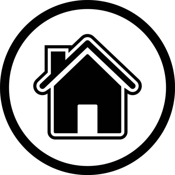 Huis Pictogram Trendy Stijl Geïsoleerde Achtergrond — Stockvector