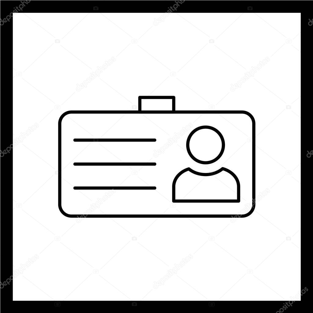 id card vector illustration, simple icon